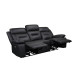 Luxe Leather Reclining Power Sofa Black Luxe Leather Reclining Power Sofa Black